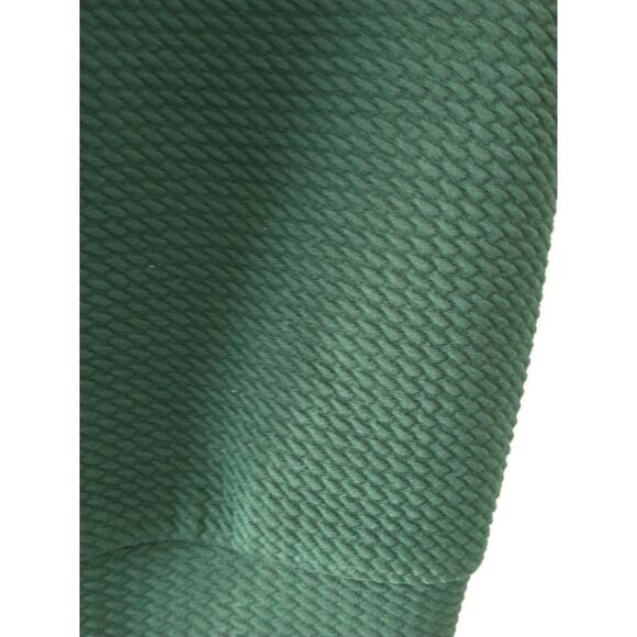 Shein Women's Waffle Knit Top Hunter Green Large Front Lace Keyhole back - Picture 6 of 10